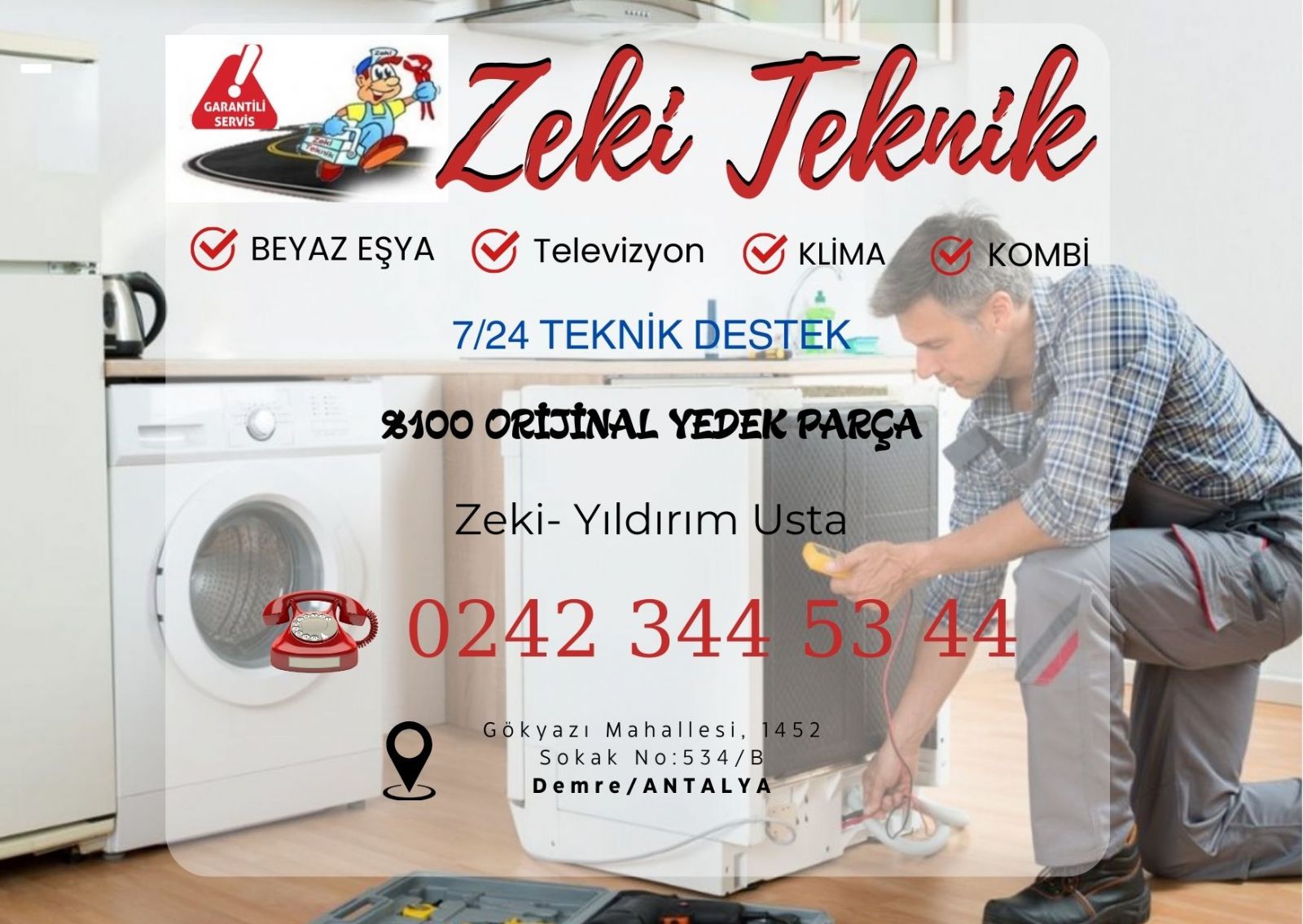 Demre Beyaz Eşya Servisi